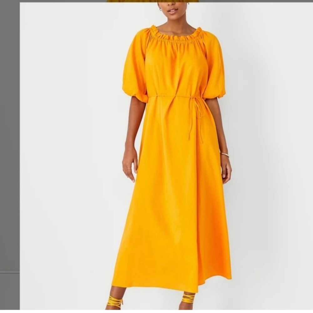Ann Taylor Vibrant Yellow Maxi Dress